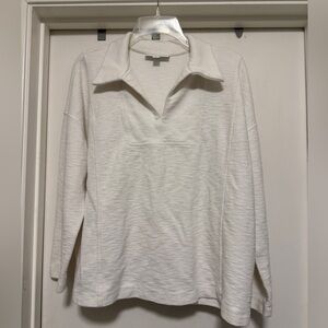 Purejill organic cotton, polo pullover. Size LP - white
